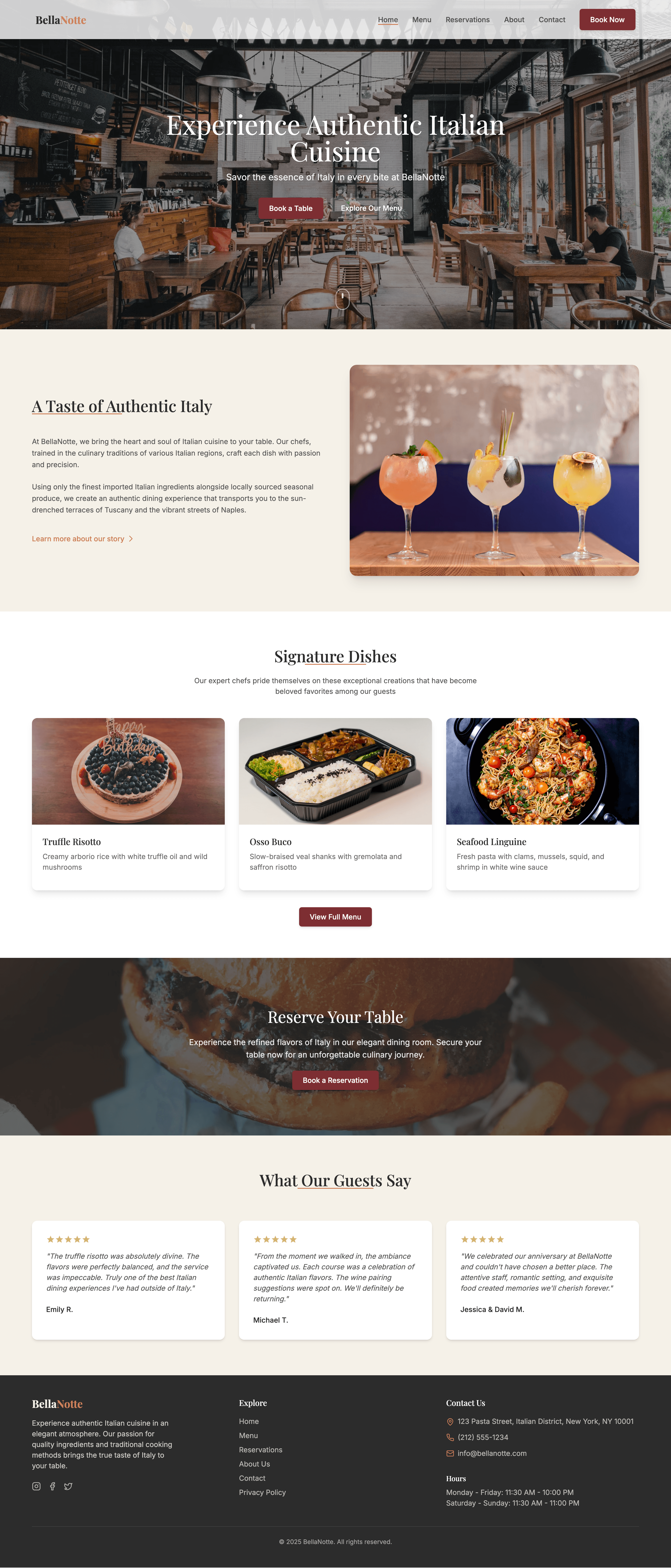Restaurant Reservation System